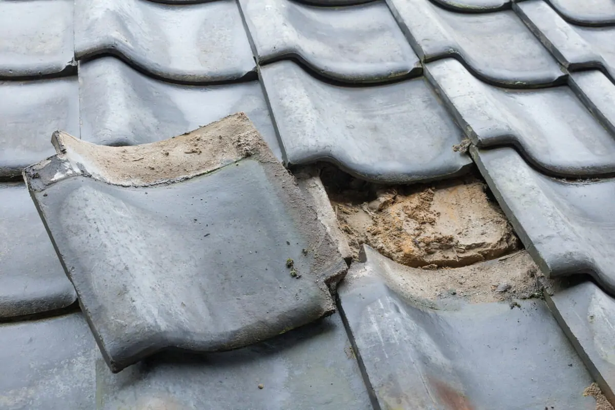 damage can occur when tile falls